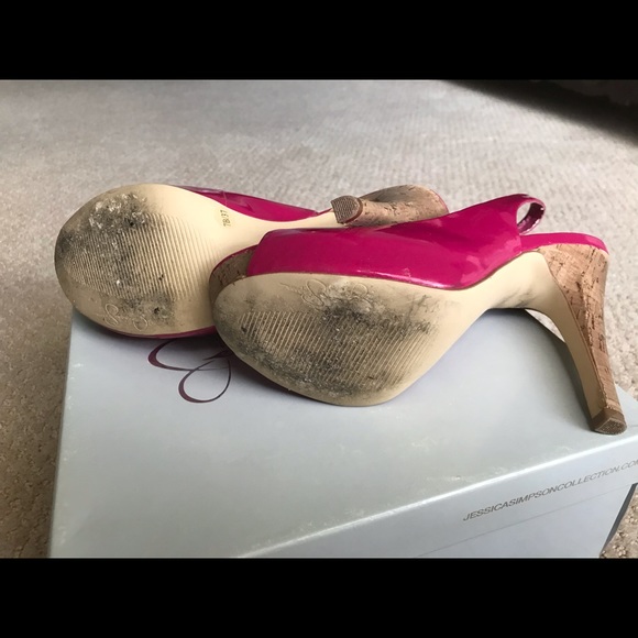 Jessica Simpson open toed slingback pumps - Picture 5 of 6